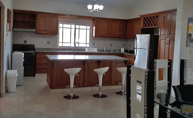 Full kitchen in Sosua villa rental